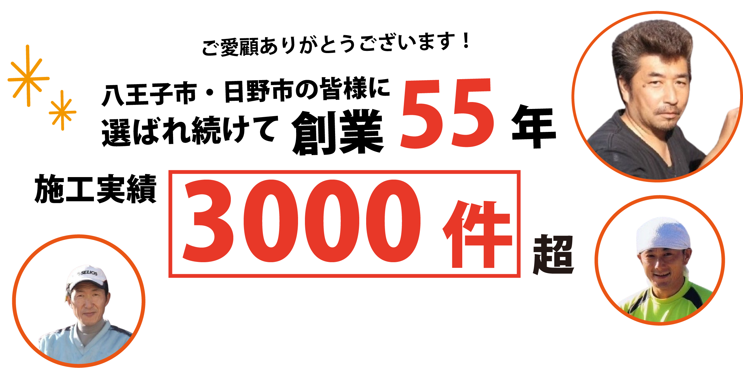 創業55年、施工実績3000件超