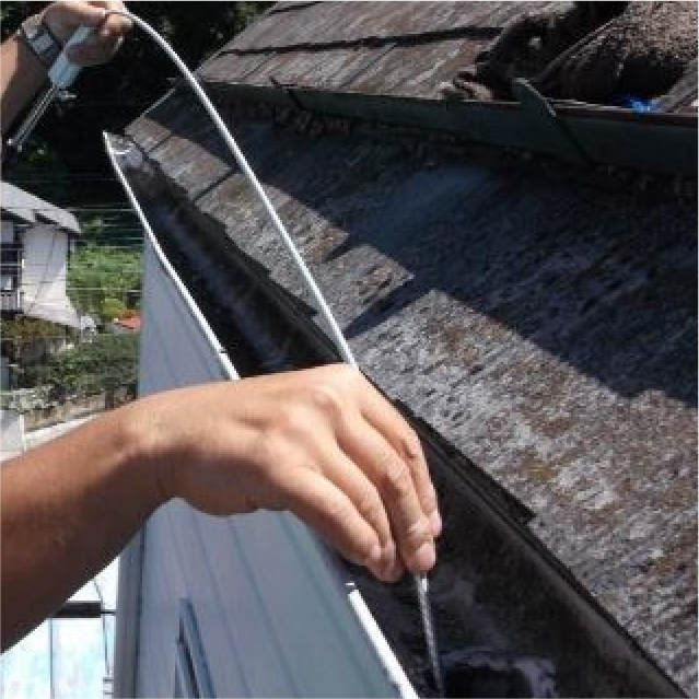 雨どいの清掃