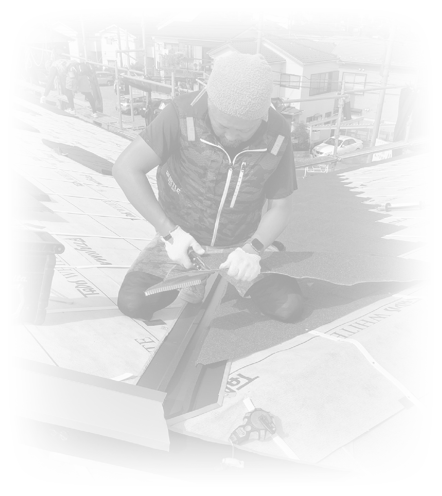 作業する職人さん